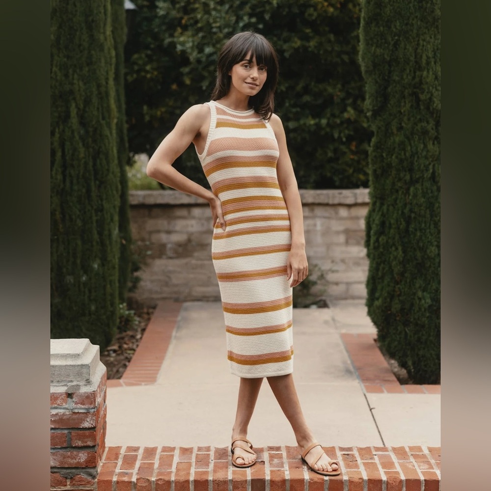 The Normal Brand Multicolor Striped Midi Dress